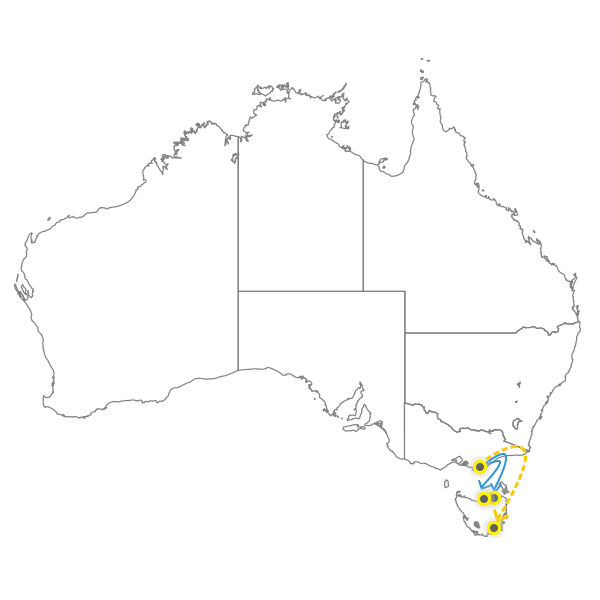 Melbourne to Tasmania