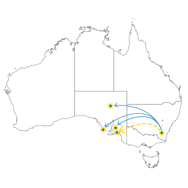 Canberra to Adelaide