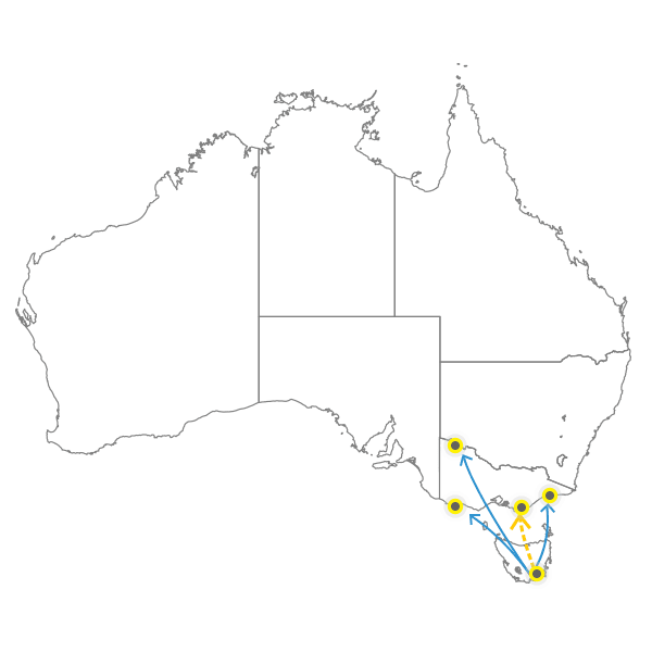 Tasmania to Melbourne