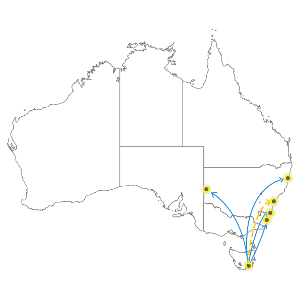 Tasmania to Sydney