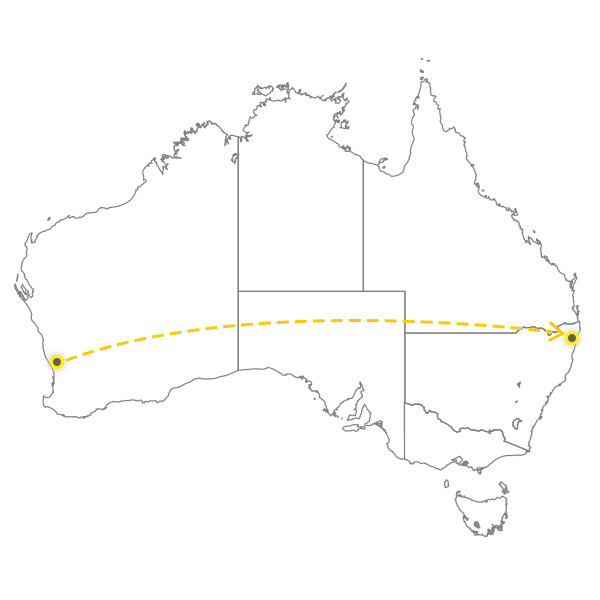 Perth to Gold Coast