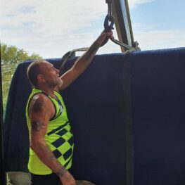 Melbourne Removalists - Crane Loading a Mattress off a Balcony - Large Furniture Move