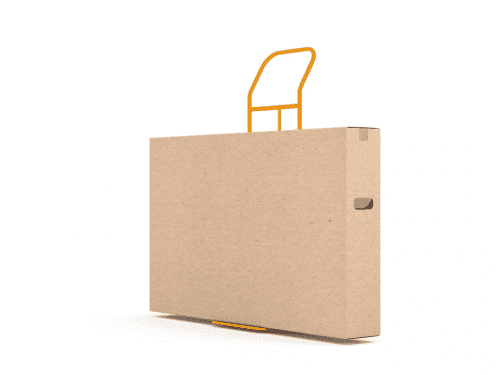 TV packaged in shipping box