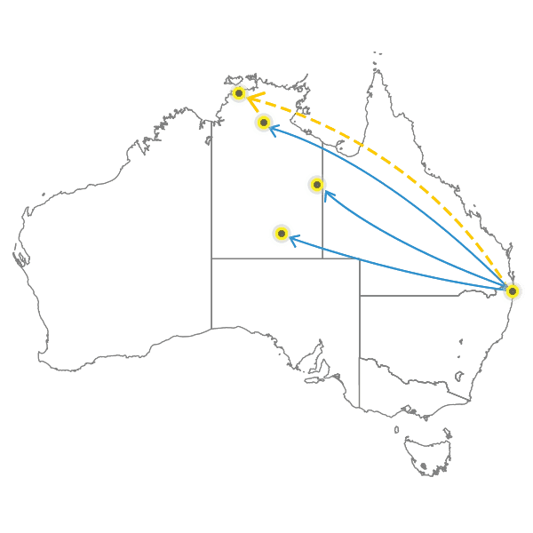 Brisbane - Darwin