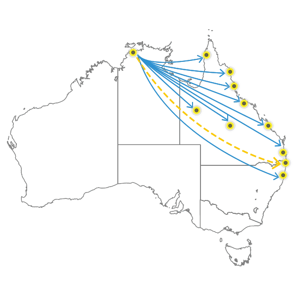 Darwin - Brisbane