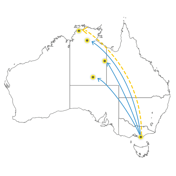 Melbourne - Darwin
