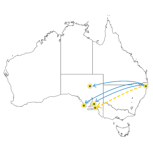 Gold Coast - Adelaide