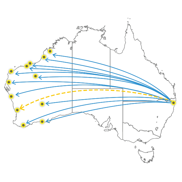 Gold Coast - Perth