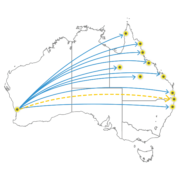 Perth - Brisbane