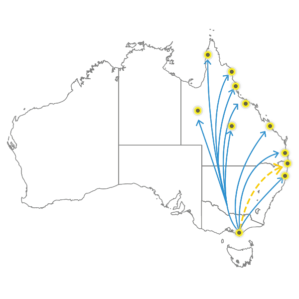 Melbourne - Brisbane