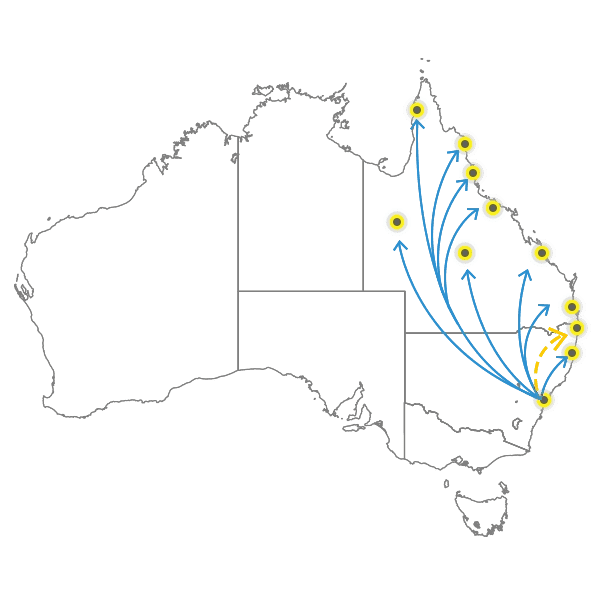 Sydney - Brisbane
